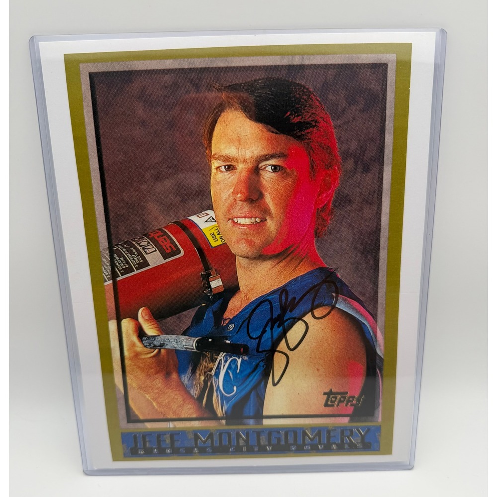 Jeff Montgomery Kansas City Royals Hand Signed 8x10 Topps Card Reproduction Phot